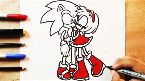 sonic y amy besándose|CÓMO DIBUJAR a SONIC y AMY ROSE BESANDOSE .